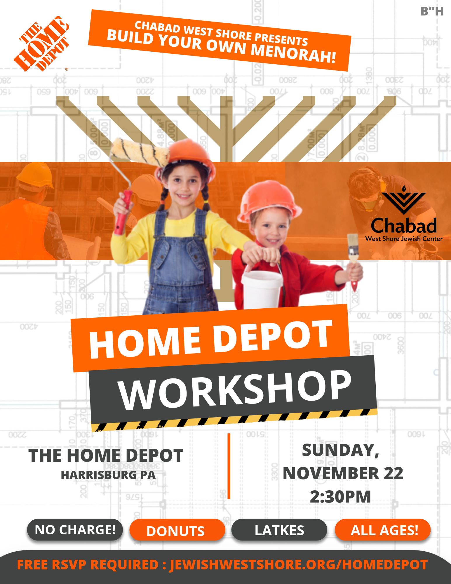 Home Depot Workshop: Build Your Own Menorah